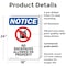Signmission No Backpacks Allowed, 18 in W x Rectangle, Plastic OS-2PACK-NS-P-1824-V-14387 - alternate 2